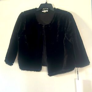 Calvin Klein -faux fur shrug, holiday. Women’s Med